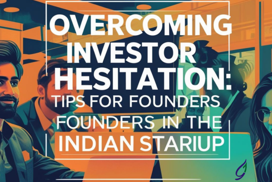 Indian startup founder pitching to investors with confidence