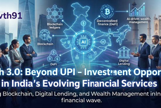 Illustration of India’s fintech evolution beyond UPI into embedded finance and digital lending