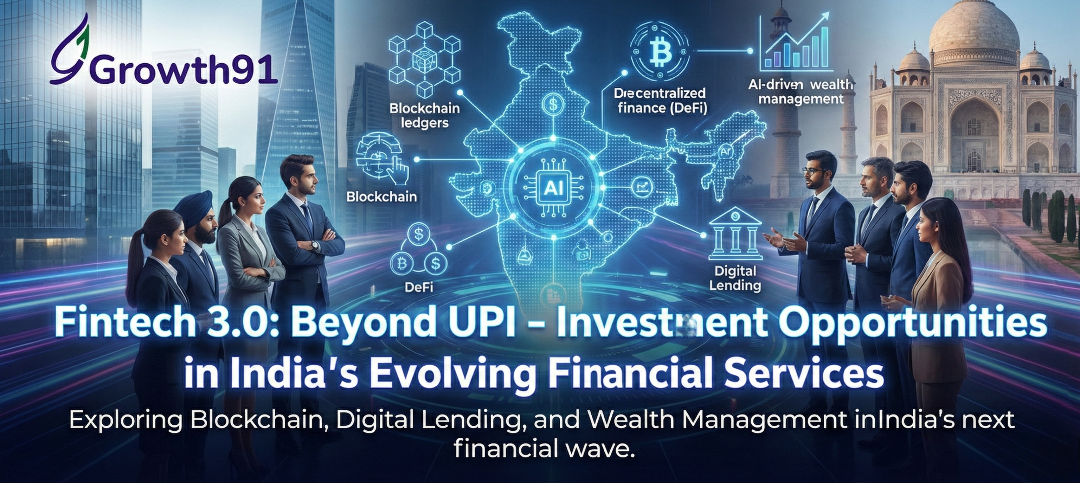 Illustration of India’s fintech evolution beyond UPI into embedded finance and digital lending