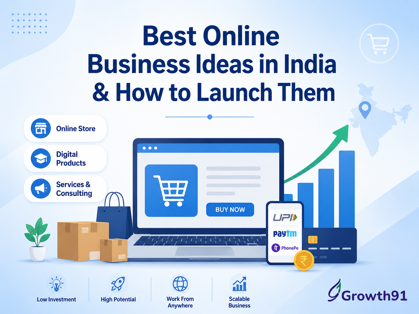 Best Online Business Ideas in India & How to Launch Them