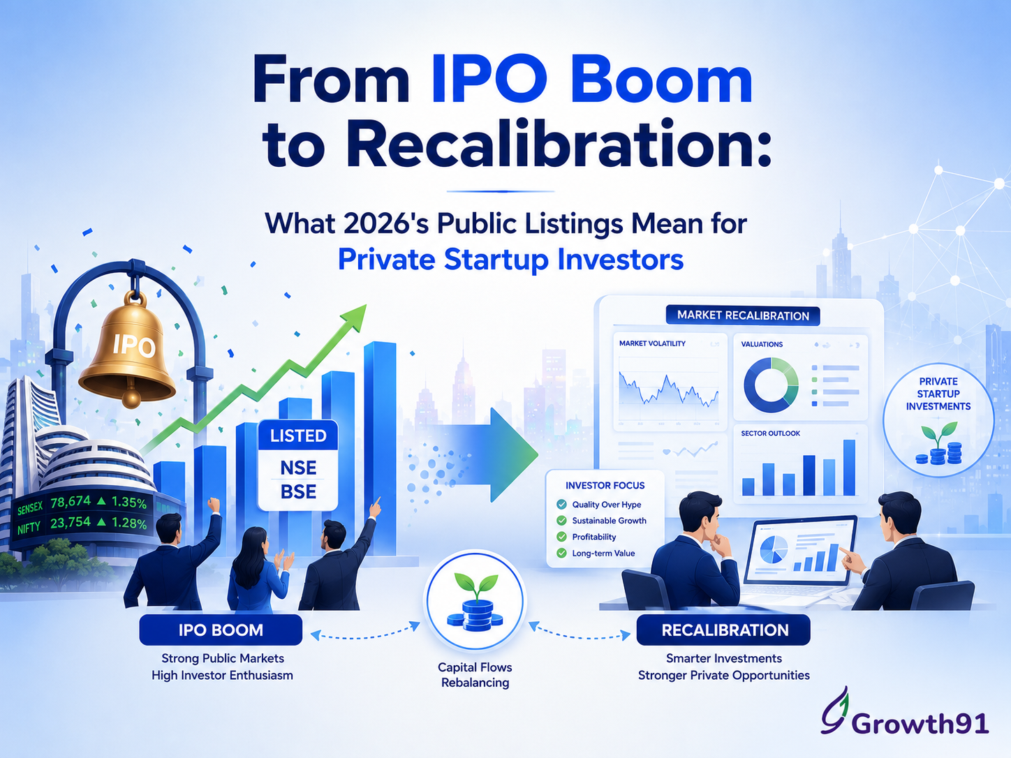 Invest in startups India 2026 IPO boom to recalibration trend chart